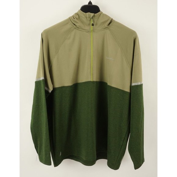 New 98$ Eddie Bauer Motion FreeDry Half Zip Performance Hoodie Jacket Men's XL
